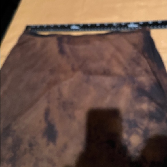 Express  size large dark brown & black tie dye pull on lined stretch skirt - Picture 3 of 8